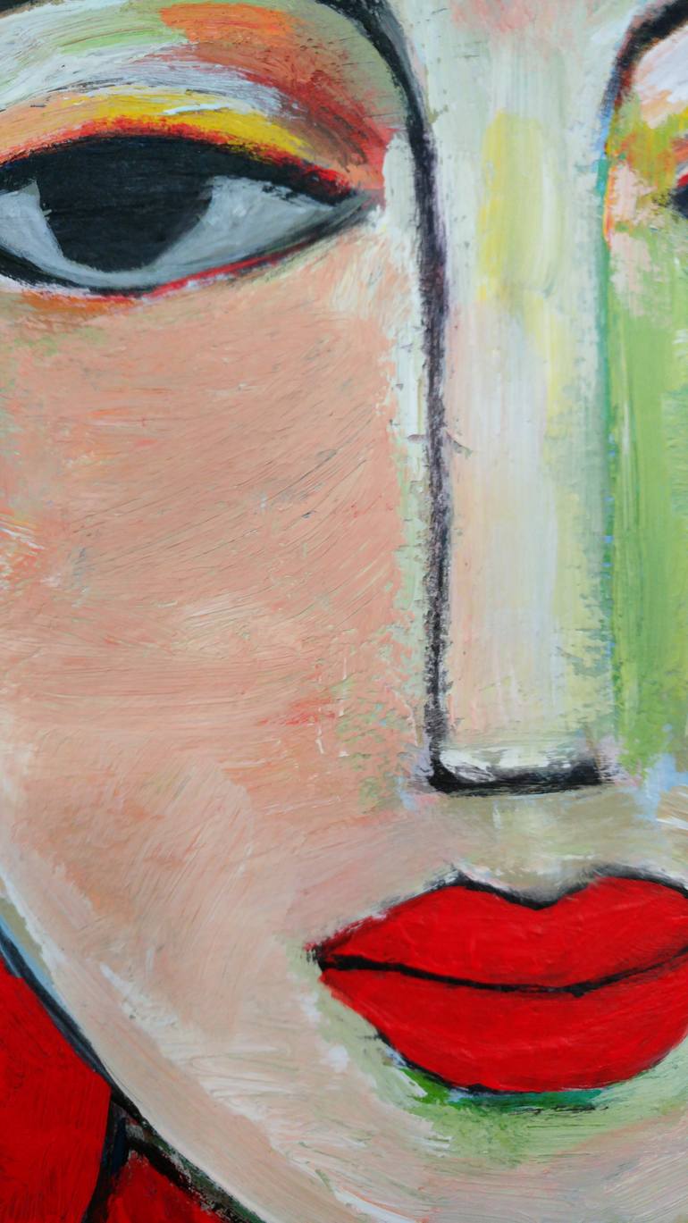 Original Modernism Women Painting by Nelly Van Nieuwenhuijzen