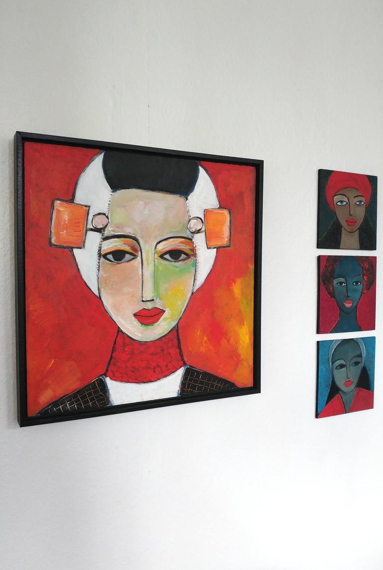 Original Modernism Women Painting by Nelly Van Nieuwenhuijzen