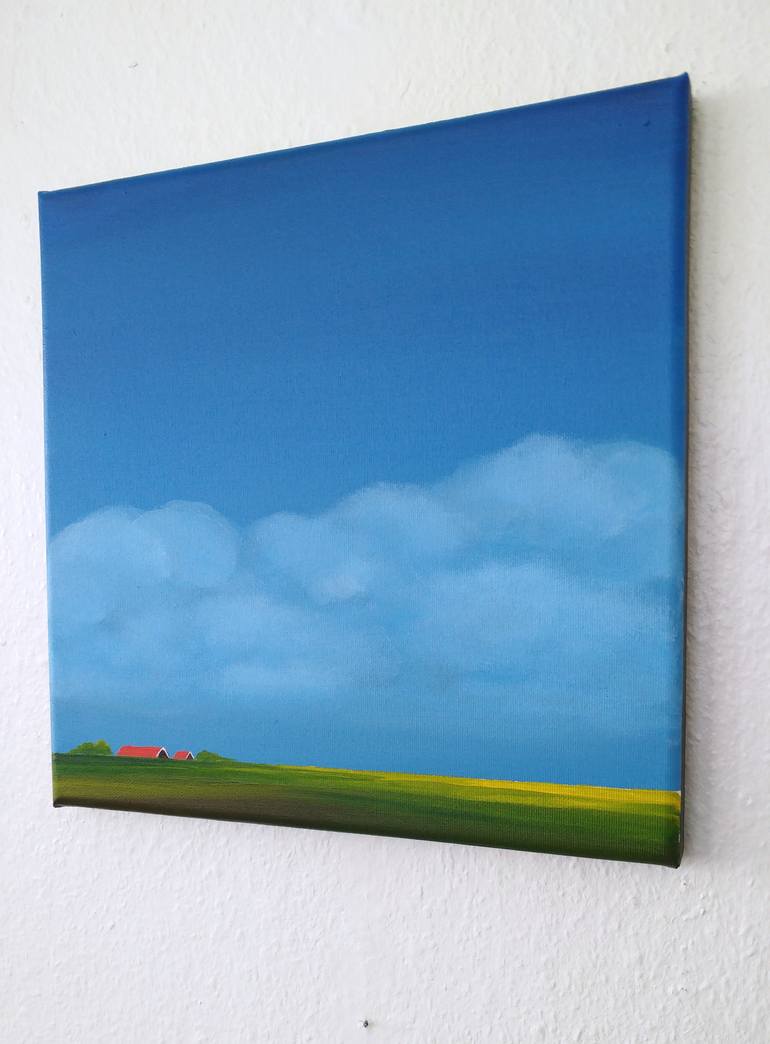 Original Minimalism Landscape Painting by Nelly Van Nieuwenhuijzen