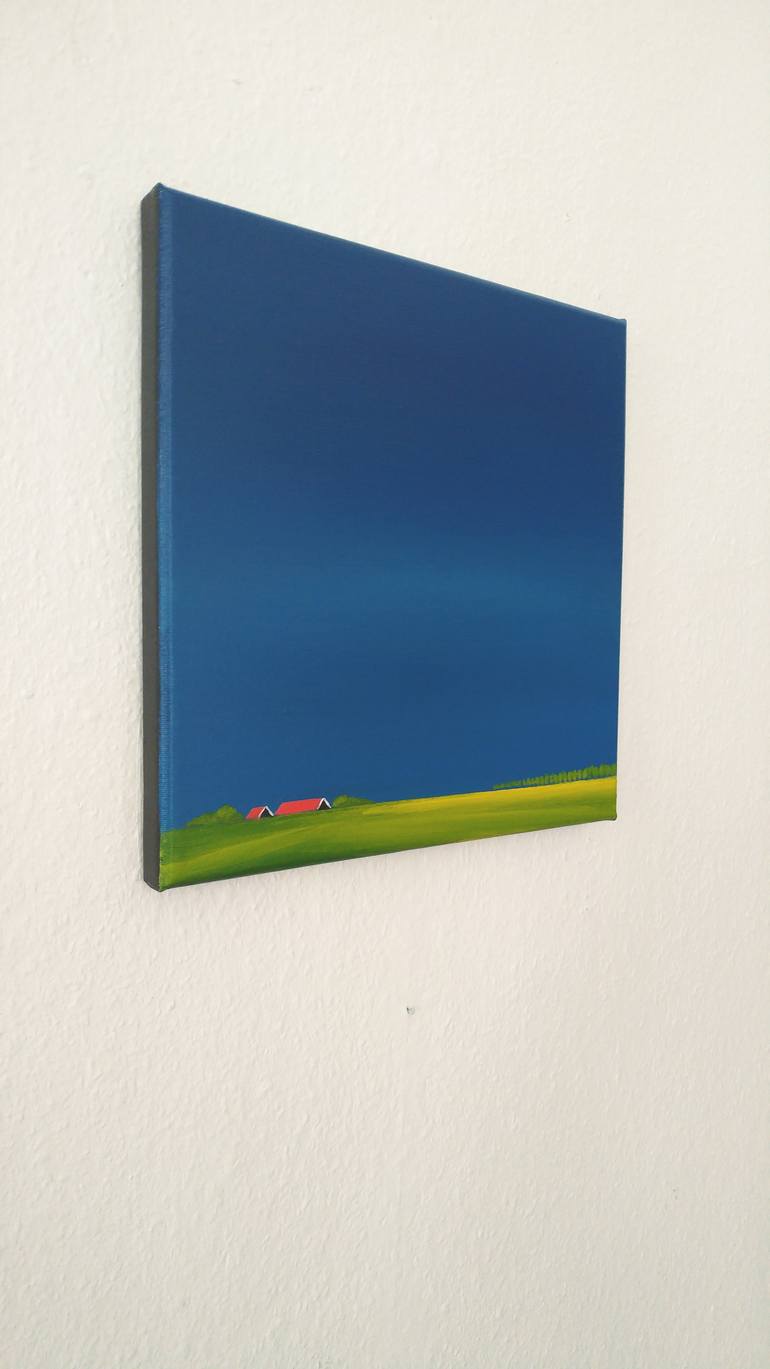 Original Minimalism Landscape Painting by Nelly Van Nieuwenhuijzen