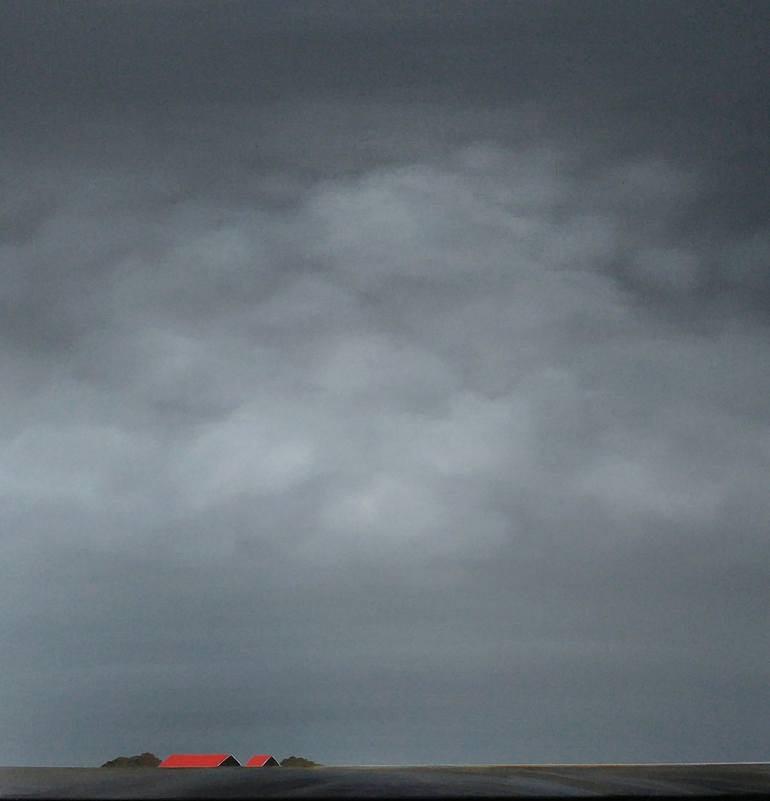 Original Minimalism Landscape Painting by Nelly Van Nieuwenhuijzen