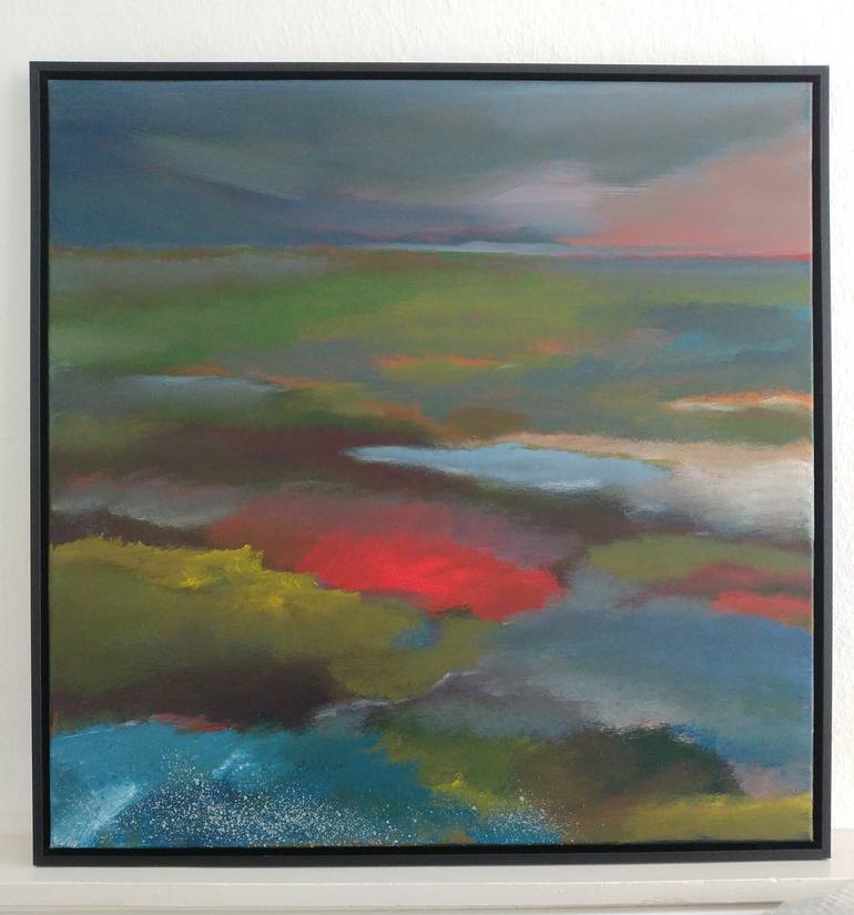 Salt marshes, the Zeelandic coast (2019) Painting by Nelly van ...