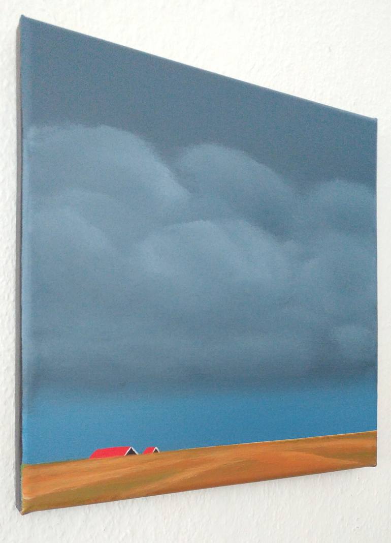 Original Minimalism Landscape Painting by Nelly Van Nieuwenhuijzen
