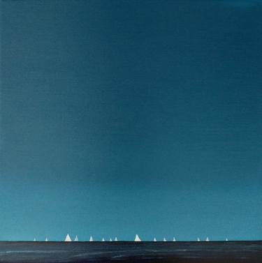 Print of Minimalism Sailboat Paintings by Nelly van Nieuwenhuijzen