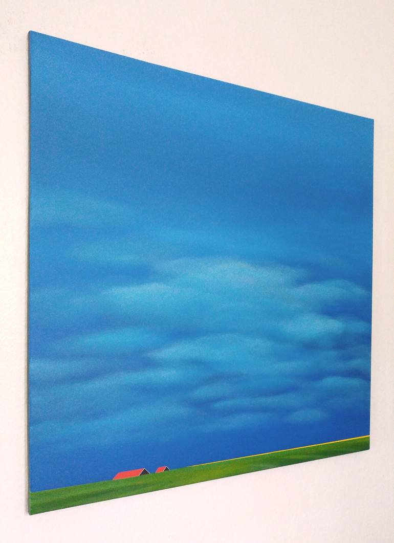 Original Minimalism Landscape Painting by Nelly Van Nieuwenhuijzen