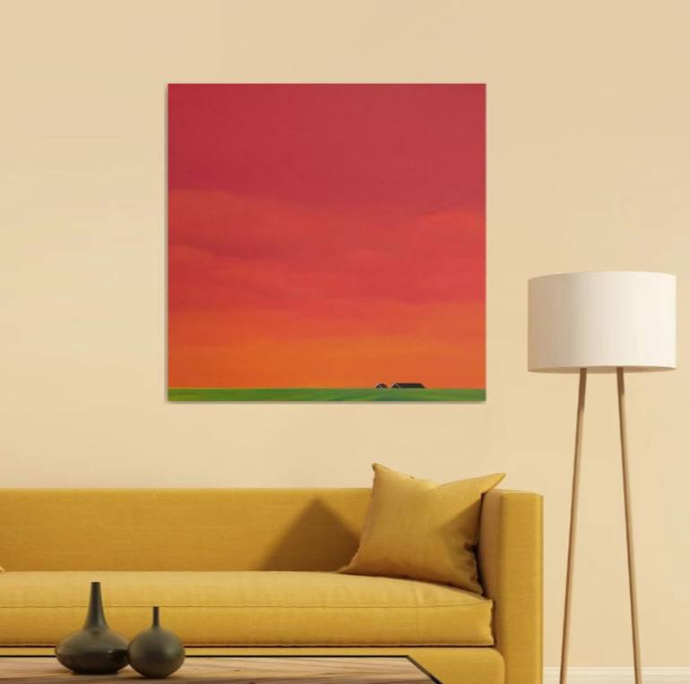 Original Minimalism Landscape Painting by Nelly van Nieuwenhuijzen