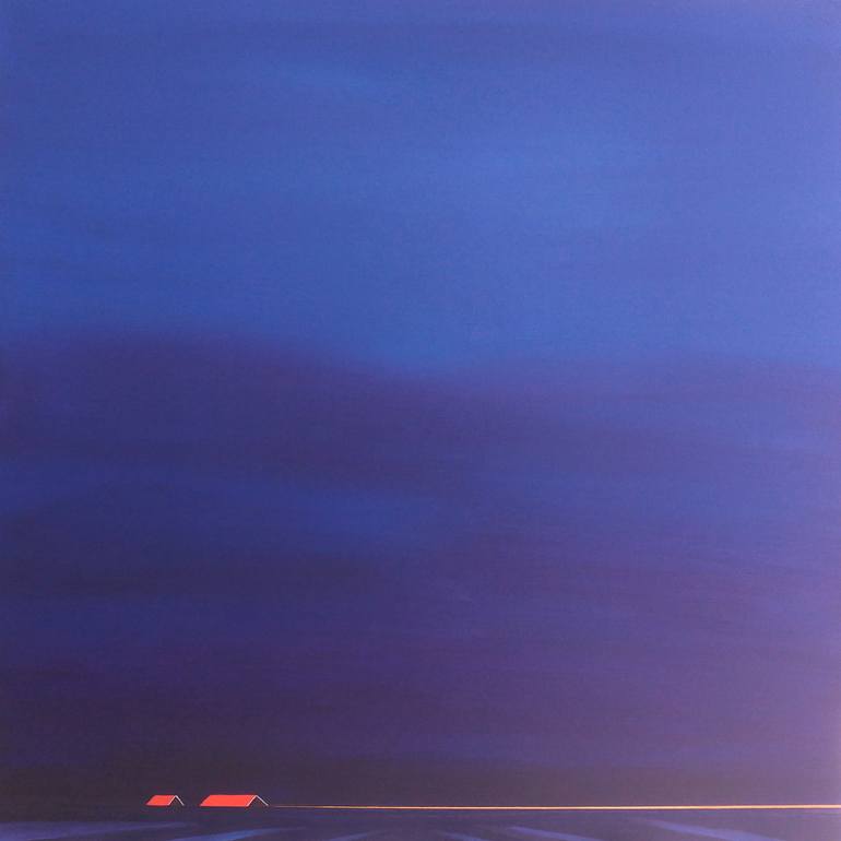 Original Minimalism Landscape Painting by Nelly Van Nieuwenhuijzen