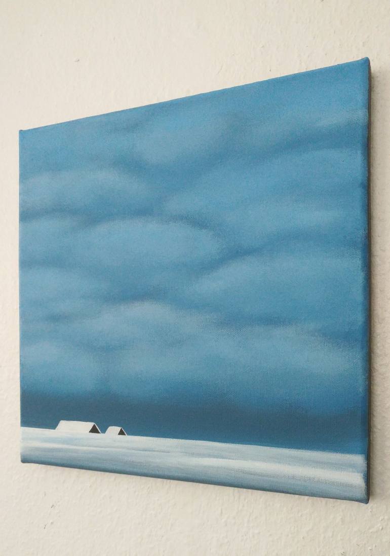 Original Minimalism Landscape Painting by Nelly van Nieuwenhuijzen