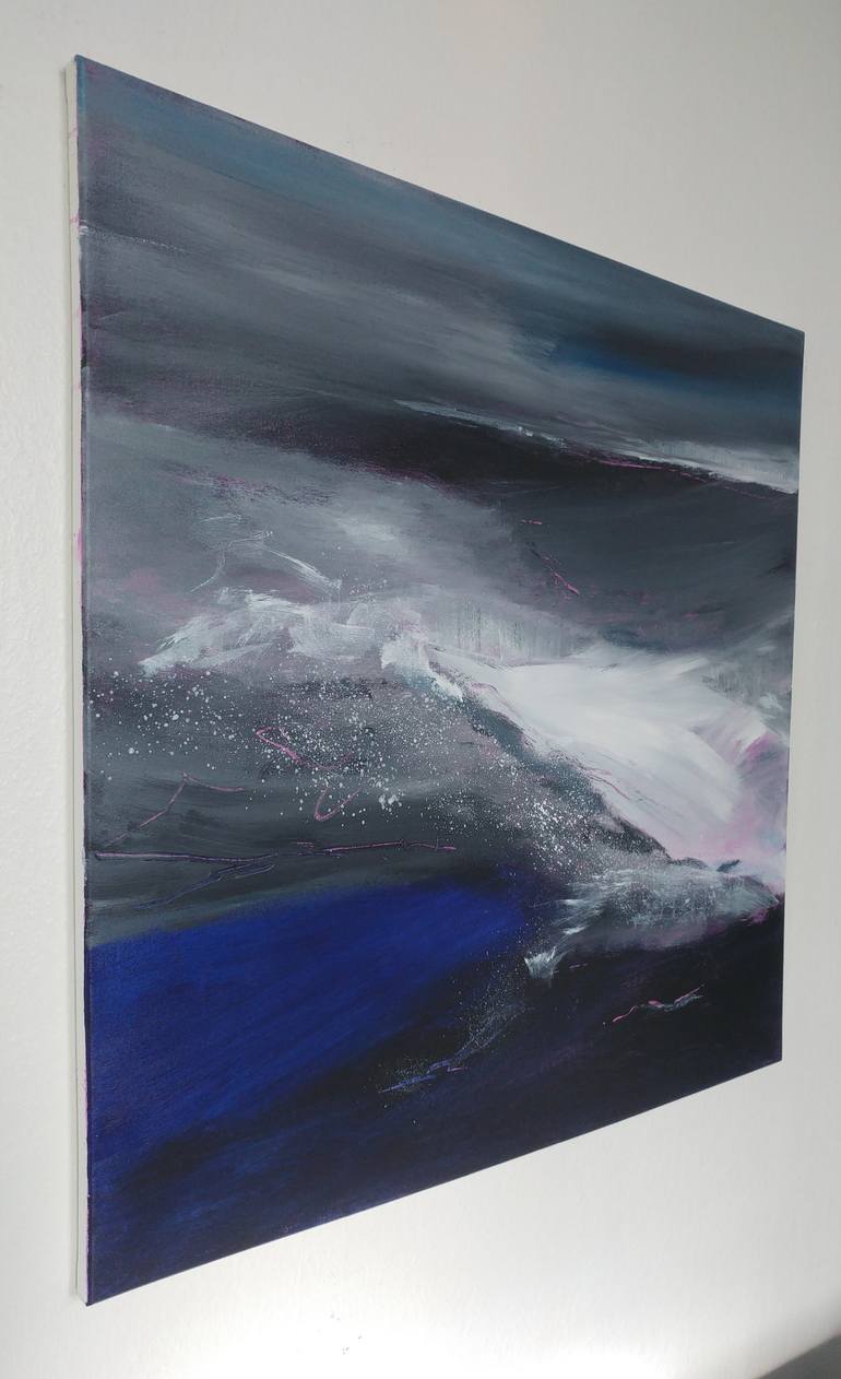 Original Abstract Seascape Painting by Nelly van Nieuwenhuijzen