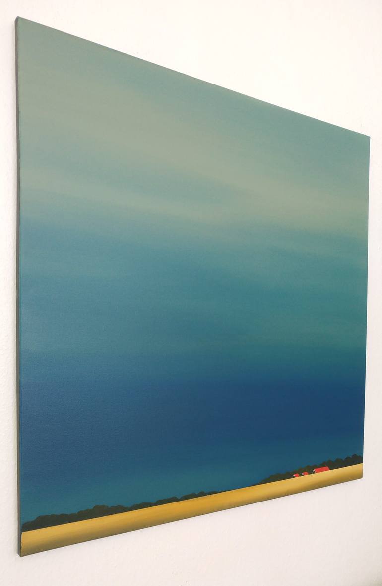 Original Minimalism Landscape Painting by Nelly Van Nieuwenhuijzen