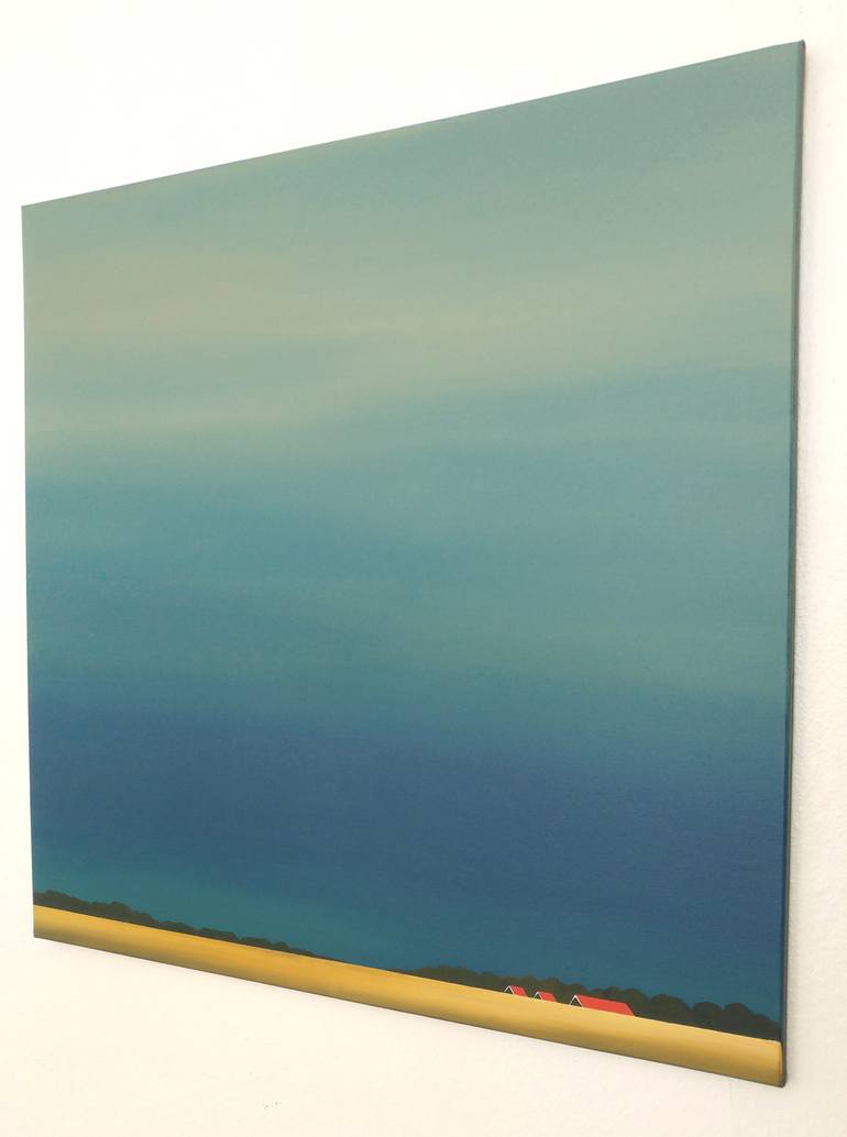 Original Minimalism Landscape Painting by Nelly Van Nieuwenhuijzen