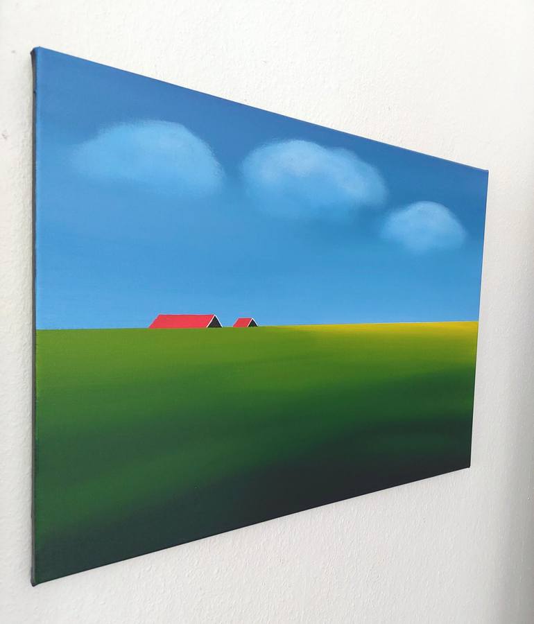 Original Minimalism Landscape Painting by Nelly van Nieuwenhuijzen