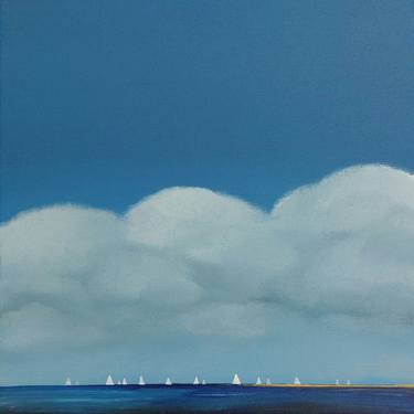 Print of Minimalism Sailboat Paintings by Nelly van Nieuwenhuijzen