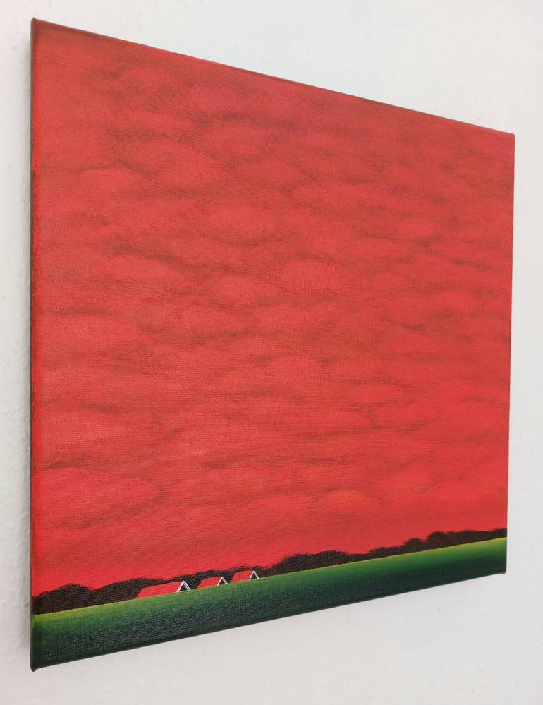 Original Minimalism Landscape Painting by Nelly Van Nieuwenhuijzen