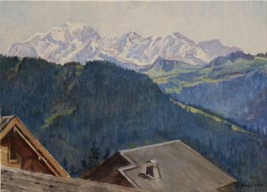Le Mont Blanc composition avec les toits thumb