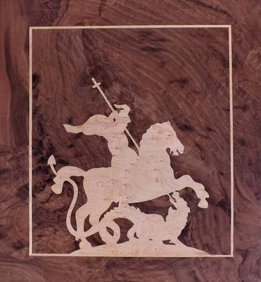 Saint George - marquetry work thumb