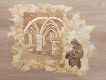 Original Fine Art Religious Collage by Dusan Rakic