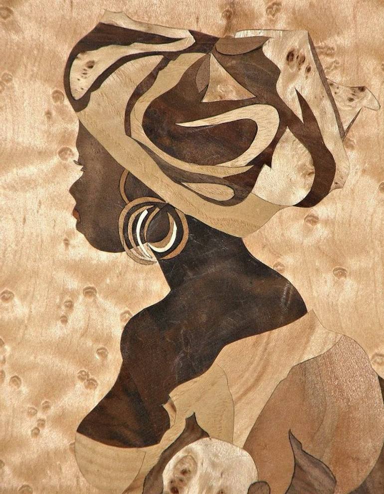 Print of marquetry Women Sculpture by Dusan Rakic