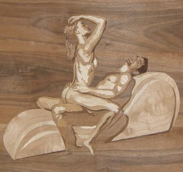 Original Figurative Erotic Sculpture by Dusan Rakic