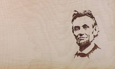 Abraham Lincoln / marquetry work - Limited Edition of 5 thumb