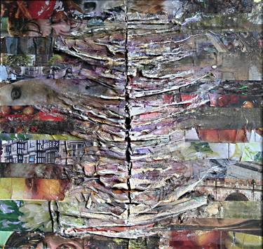 Original Abstract Expressionism Abstract Collage by Tony David Roberts