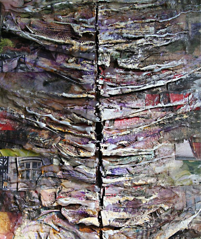 Original Abstract Expressionism Abstract Collage by Tony David Roberts