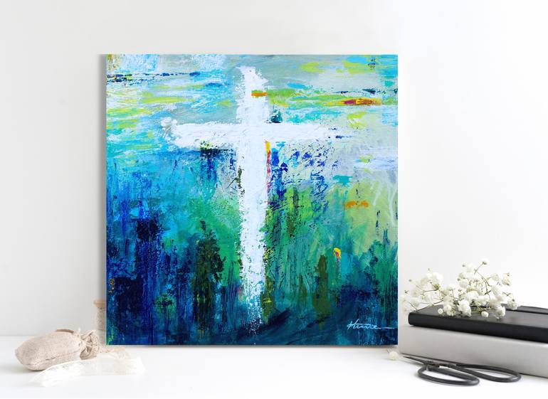 Original Abstract Religious Painting by Kume Bryant