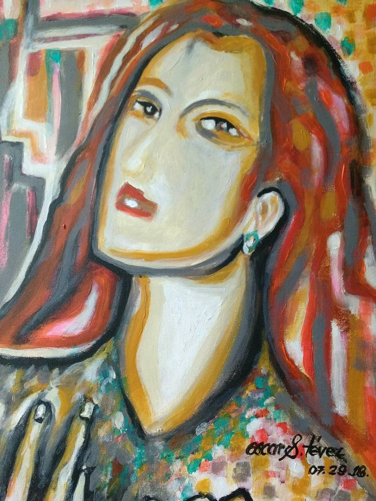 Original Abstract People Painting by Oscar Tevez