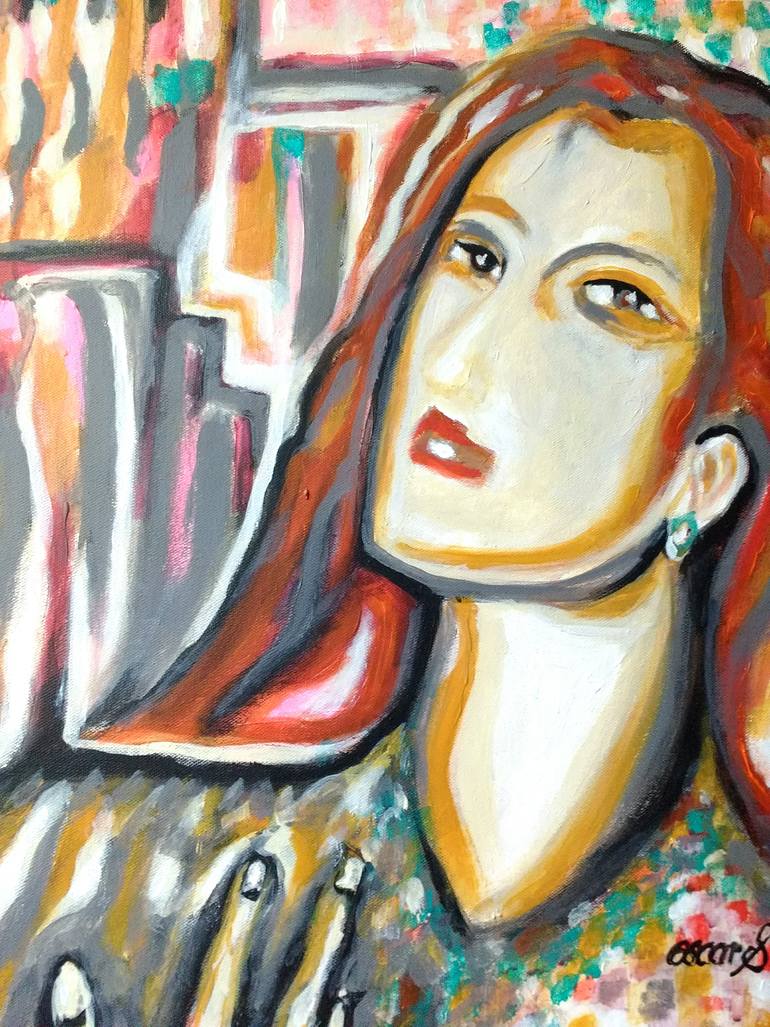 Original Abstract People Painting by Oscar Tevez