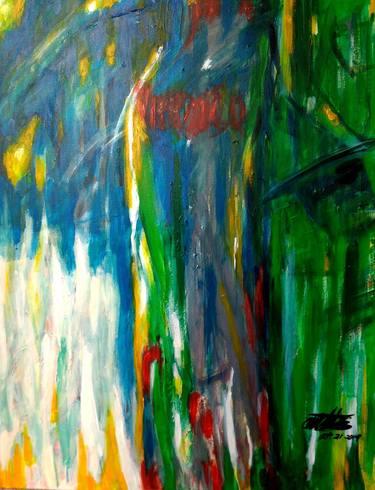 Original Abstract Impressionism Abstract Painting by Oscar Tevez