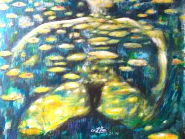 Original Abstract Expressionism Abstract Painting by Oscar Tevez