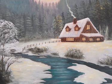 Mountain Cabin Paintings For Sale Saatchi Art