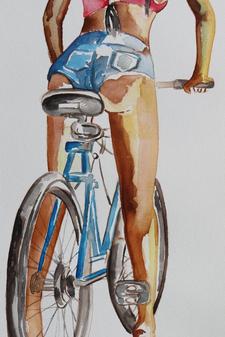 Original Bicycle Painting by Donatella Marraoni