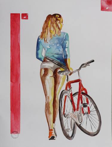 Print of Bicycle Paintings by Donatella Marraoni