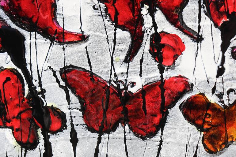 Original Abstract Expressionism Floral Painting by Donatella Marraoni