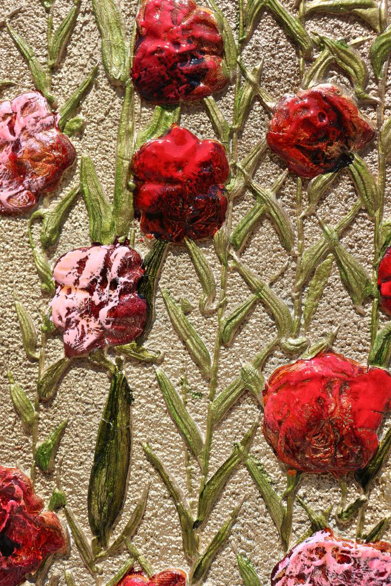 Original Abstract Expressionism Floral Painting by Donatella Marraoni