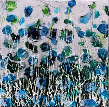 Original Abstract Expressionism Floral Paintings by Donatella Marraoni