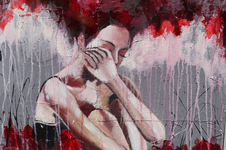 Original Abstract Expressionism People Painting by Donatella Marraoni