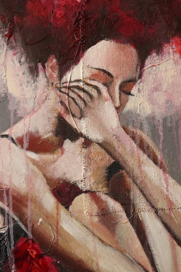 Original Abstract Expressionism People Painting by Donatella Marraoni