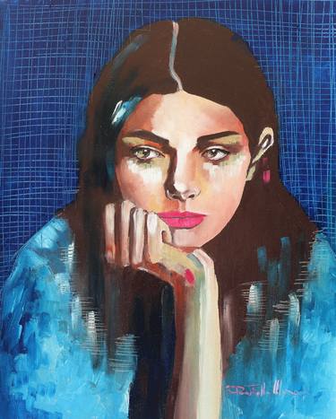 Original Abstract Expressionism Portrait Paintings by Donatella Marraoni