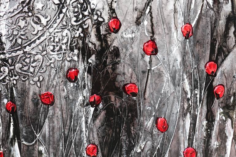 Original Abstract Expressionism Floral Painting by Donatella Marraoni