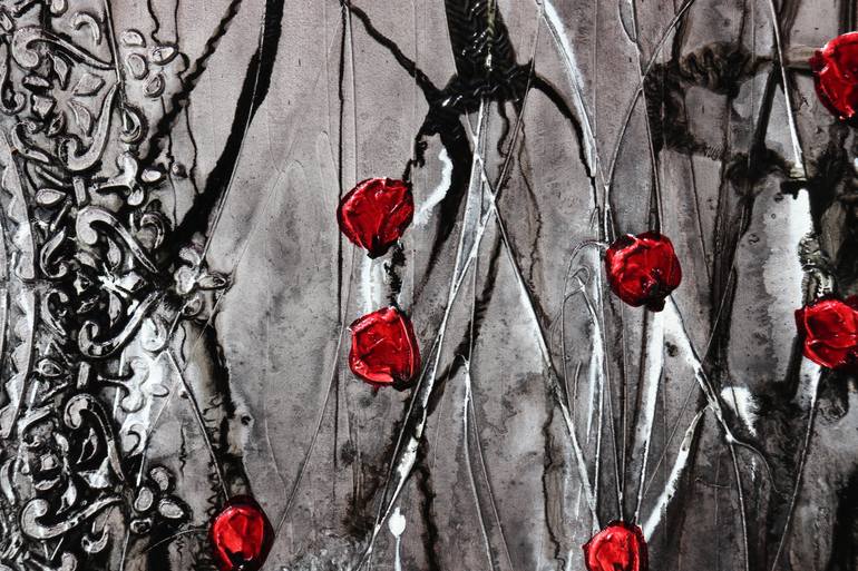 Original Abstract Expressionism Floral Painting by Donatella Marraoni