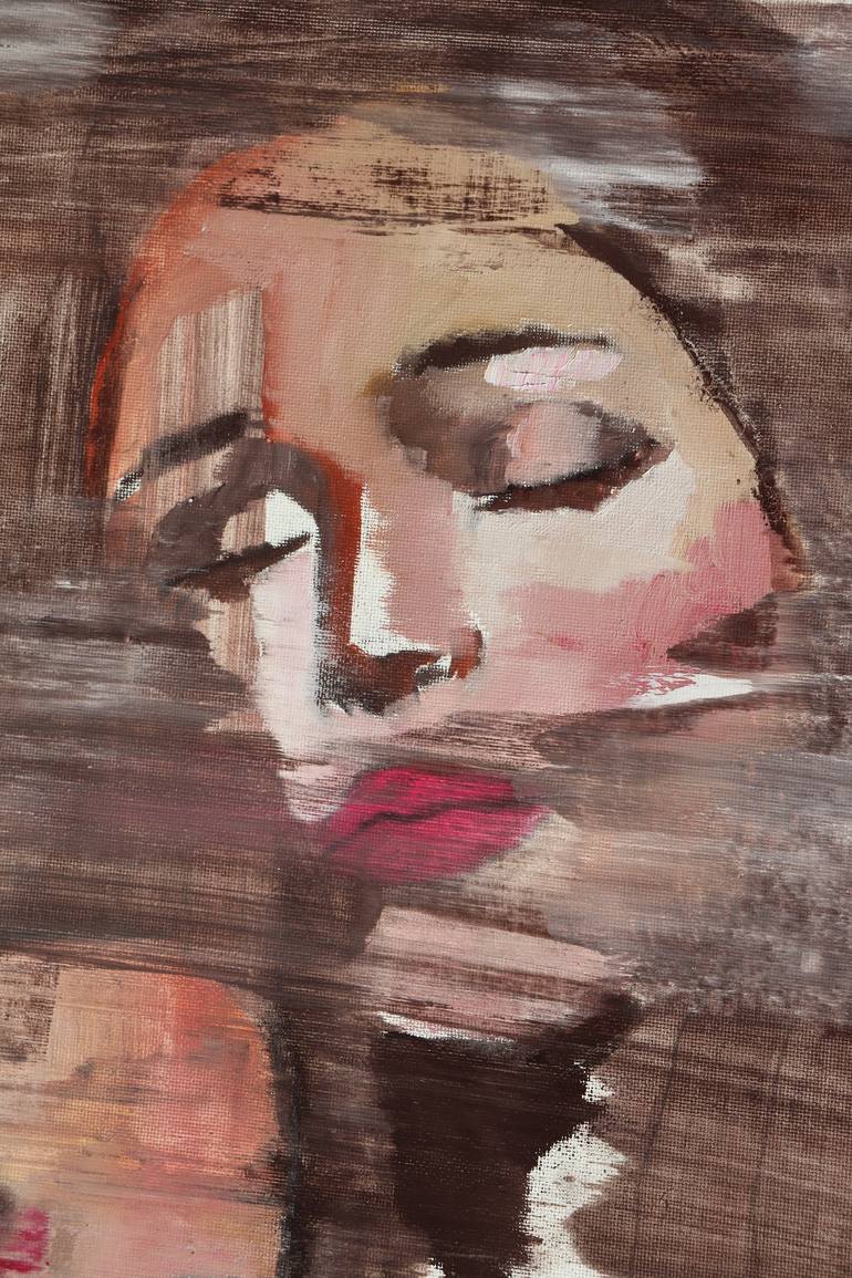 Original Abstract Expressionism Portrait Painting by Donatella Marraoni