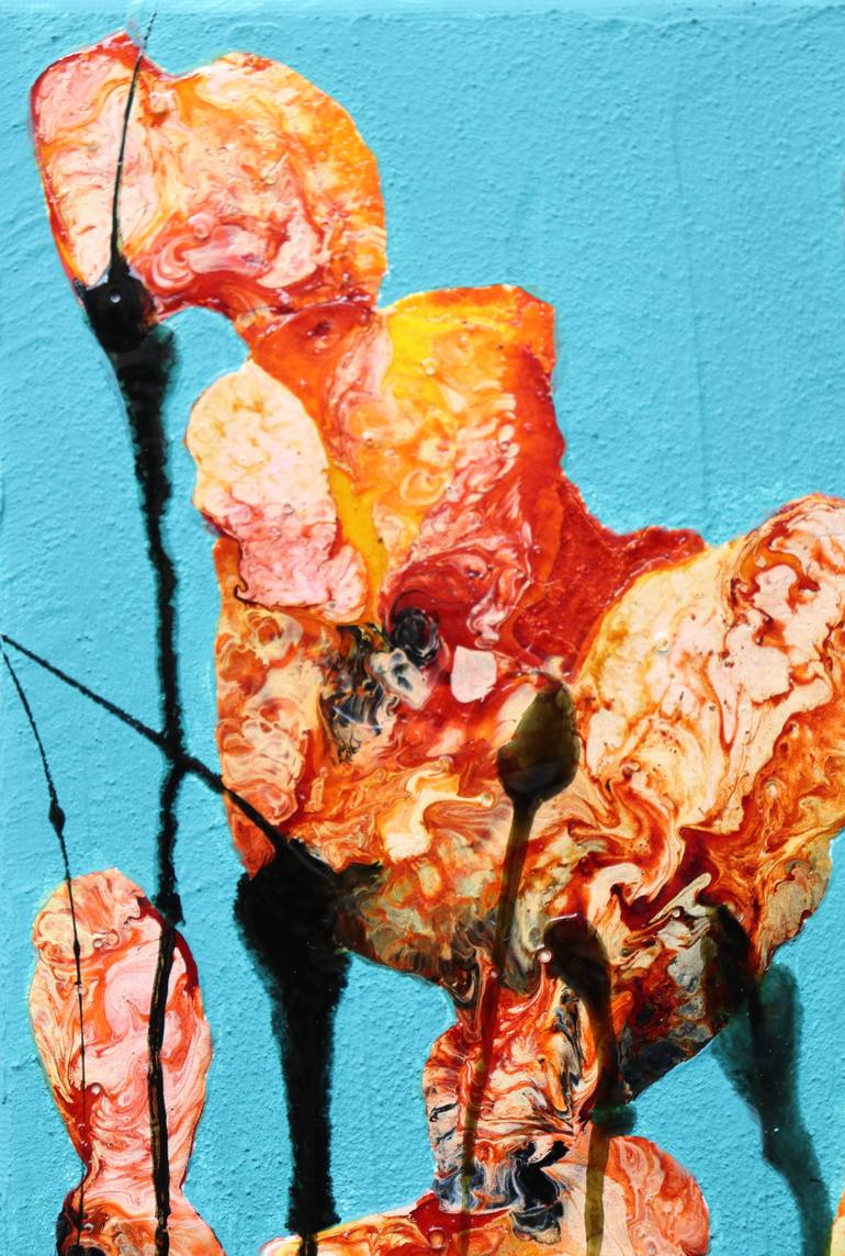 Original Abstract Expressionism Floral Painting by Donatella Marraoni