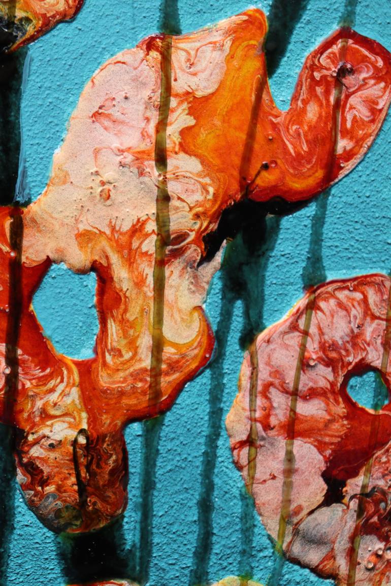 Original Abstract Expressionism Floral Painting by Donatella Marraoni