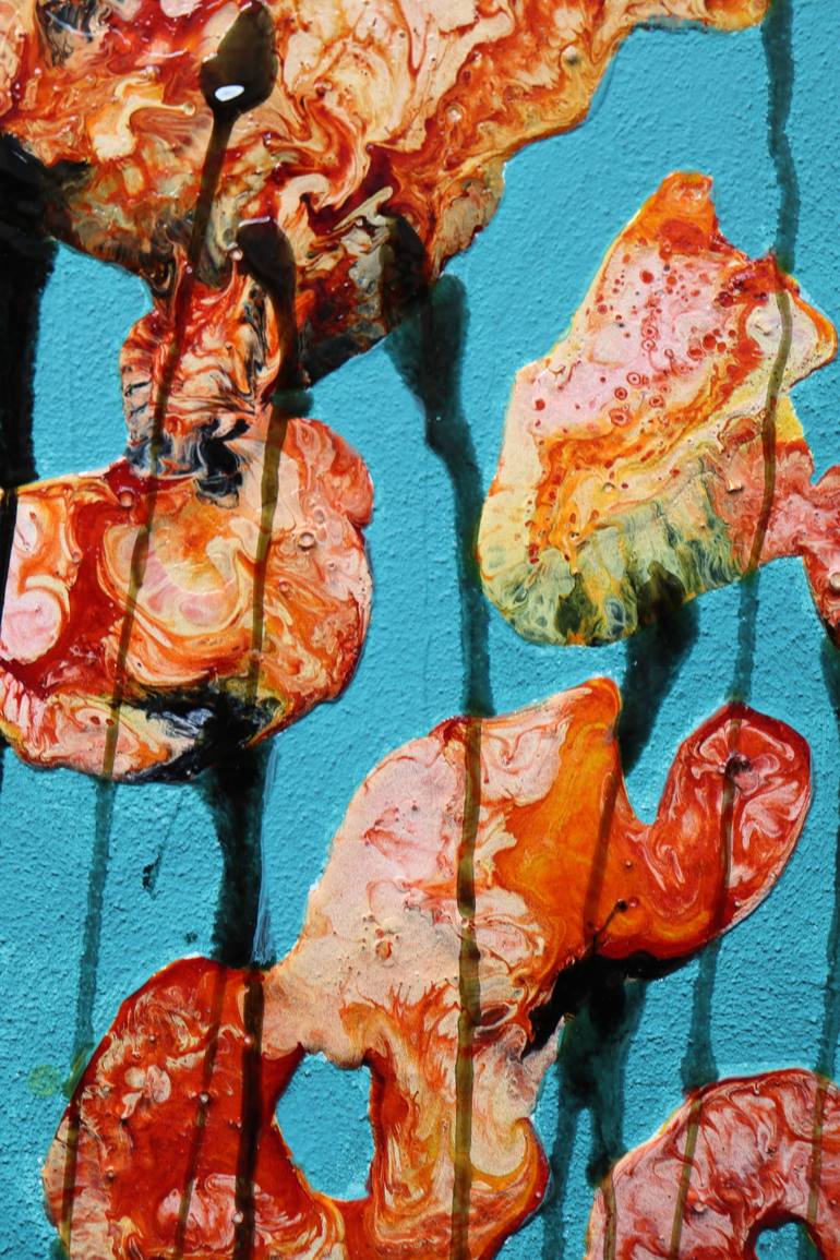 Original Abstract Expressionism Floral Painting by Donatella Marraoni