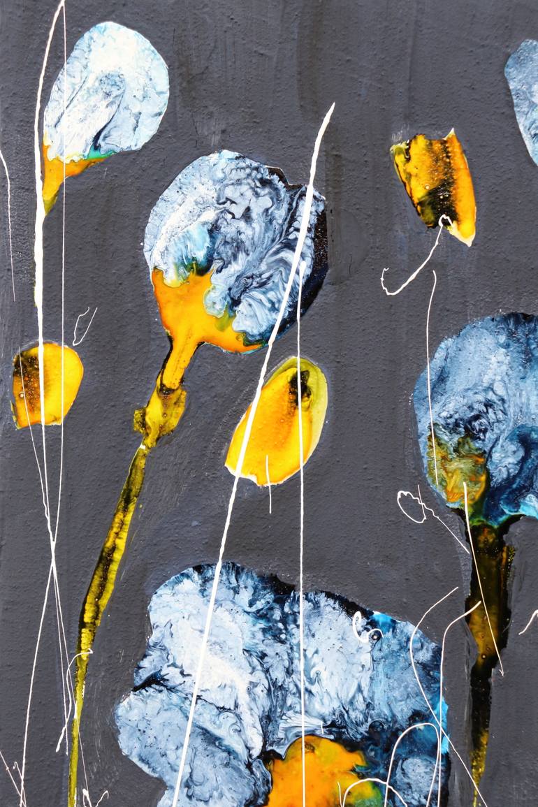 Original Abstract Expressionism Floral Painting by Donatella Marraoni