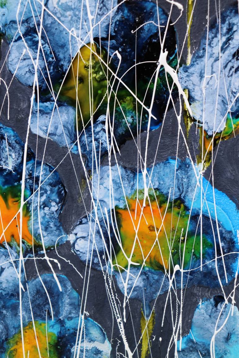 Original Abstract Expressionism Floral Painting by Donatella Marraoni