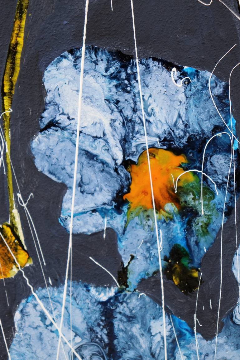 Original Abstract Expressionism Floral Painting by Donatella Marraoni