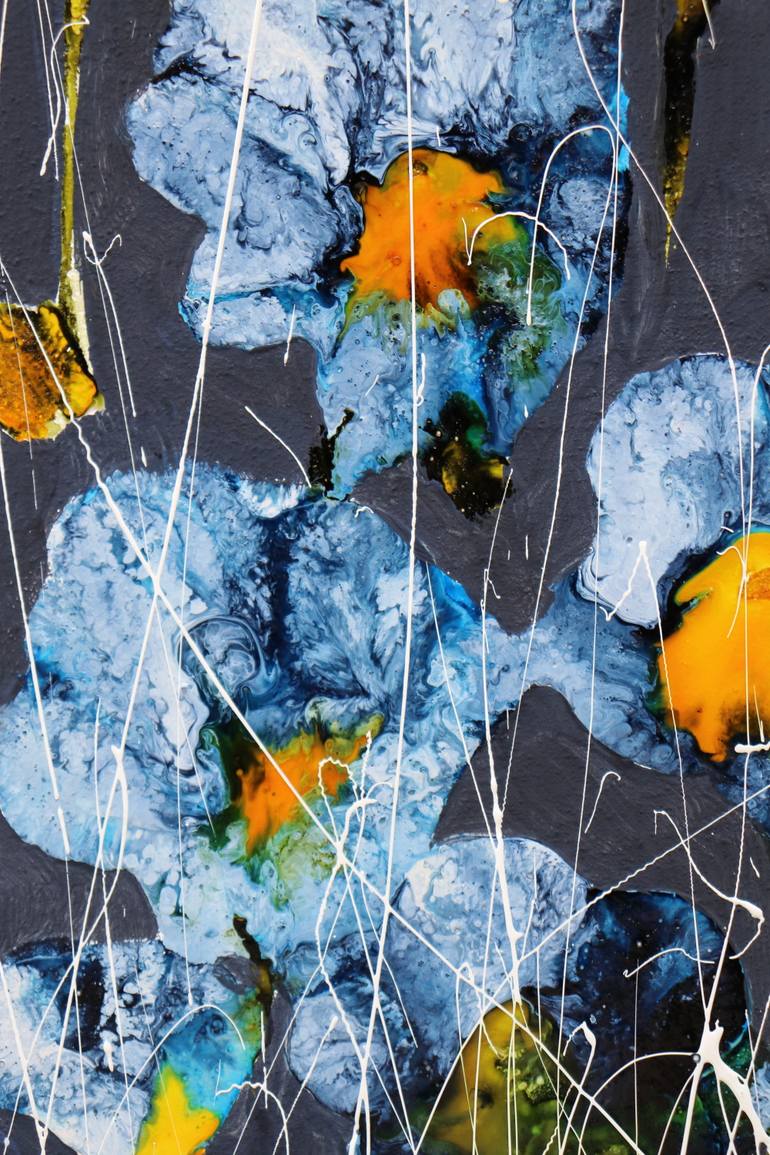 Original Abstract Expressionism Floral Painting by Donatella Marraoni